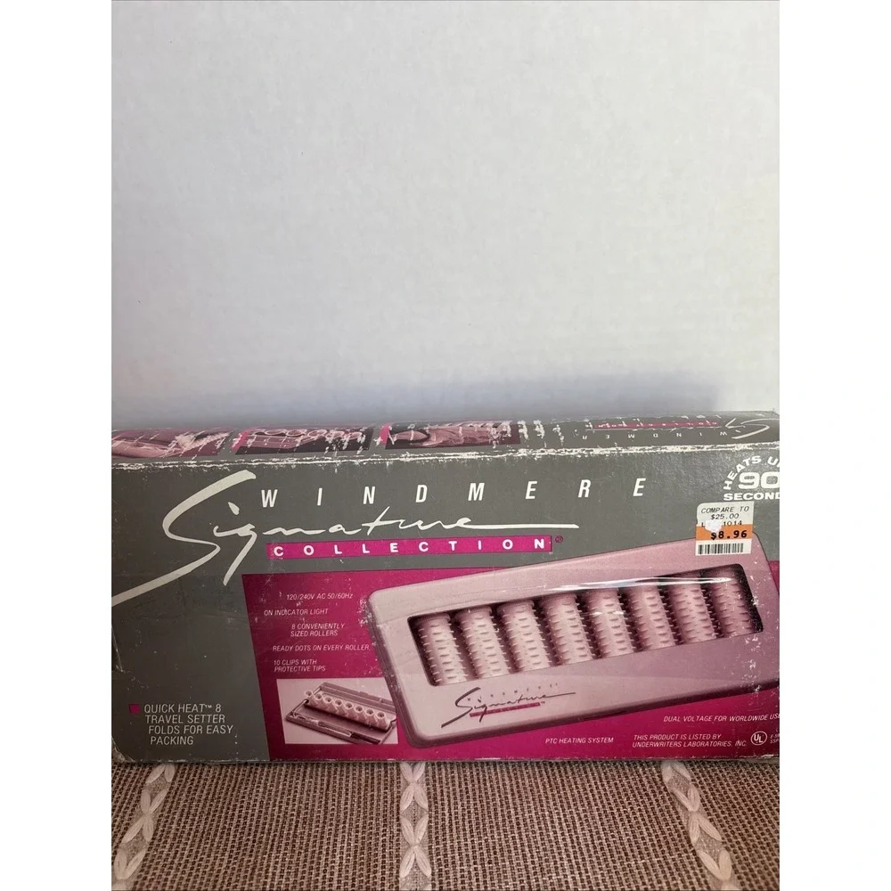 Windmere‎ Signature Collection Travel 8 Electric Curlers Hot Rollers 4 Clips VTG